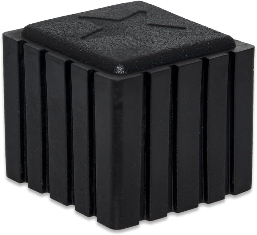 Flyshop Anti-Skid Non-Marking Synthetic Rubber Patio Chair Table Leg Caps Square Furniture Covers 20pcs, Black, 25 mm x 25 mm, 1" x 1"