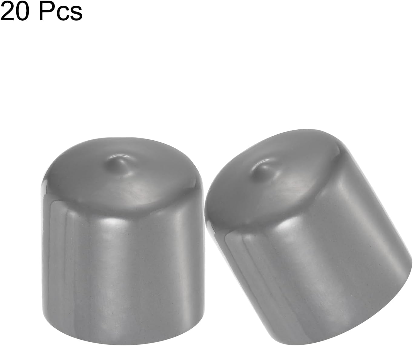 uxcell 20pcs Rubber End Caps 39mm ID Vinyl Cap Cover Screw Protectors Dark Grey