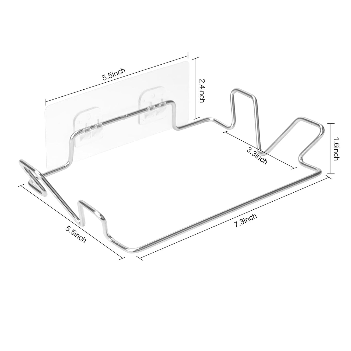 Stainless Steel Trash Bag Holder for Kitchen Cabinets Doors and Cupboards, Under Sink Bag Hanger, Portable Trash can, Waste Bins, Wall Adhesive Hanging Garbage Bins, with Wall Sticker Base