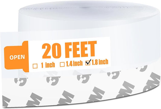 20 Ft Door Weather Stripping Door Seal Strip Tape, Silicone Door Draft Stopper,Self Adhesive Shower Door Bottom Seal, Door Insulation Strip for Door Frame Windows and Glass Gaps (Transparent, 45mm)