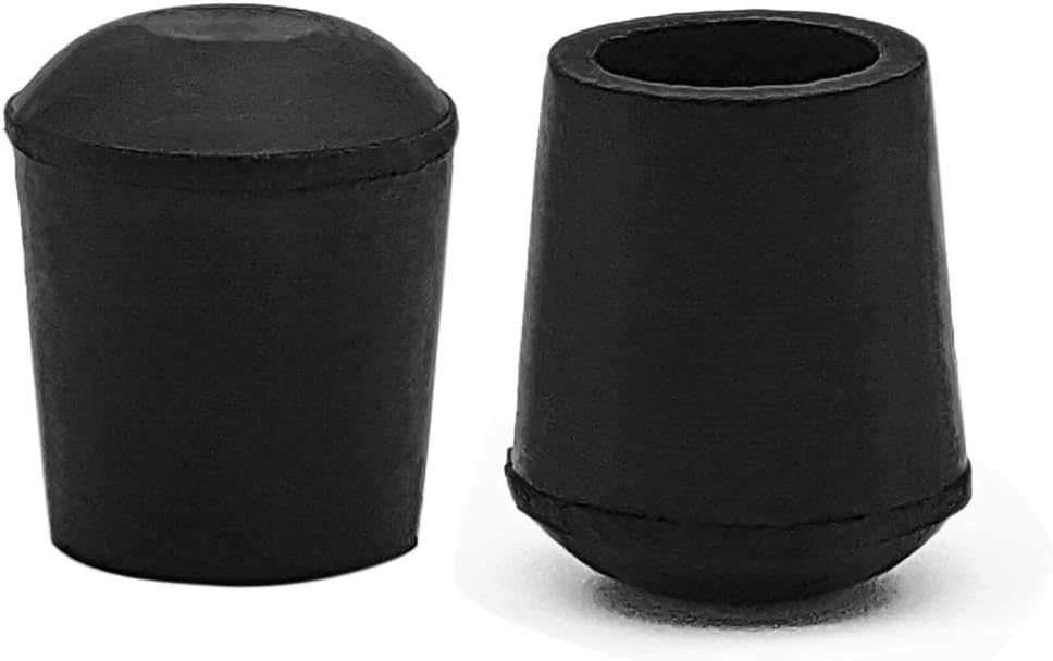 Flyshop Furniture Table Covers Non-Slip Durable Rubber Leg Tips Chair Leg Caps Floor Protectors Round Black 4PCS Size 12 mm, 1/2"