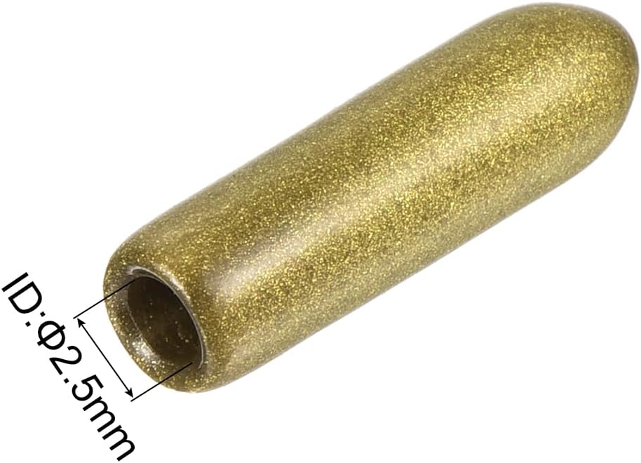 uxcell 20pcs Rubber End Caps 2.5mm ID Vinyl Round Tube Bolt Cap Cover Thread Protectors Gold