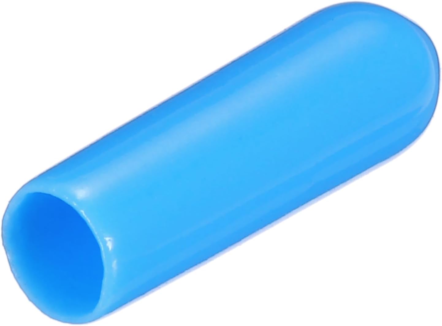 uxcell 20pcs Rubber End Caps 4mm(0.2") ID Vinyl PVC Round Tube Bolt Cap Cover Screw Thread Protectors,Light Blue