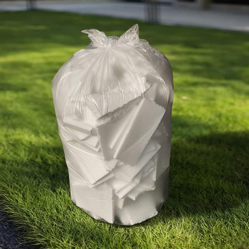 TYPLASTICS 40-45 Gallon Clear Trash Can Liners - 40" x 48" – High Density Garbage Bags - Case of 250 – Multipurpose for Office, Outdoor, Recycling, Industrial and Commercial