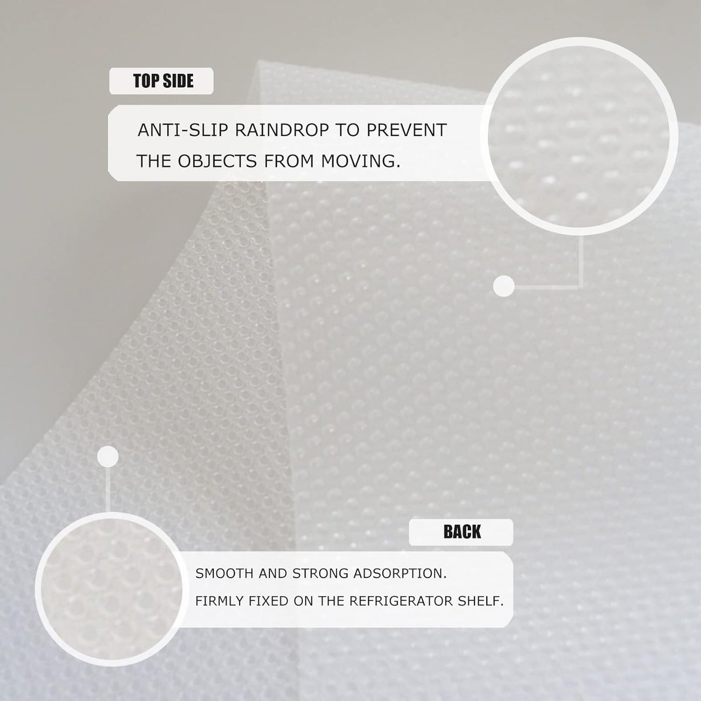 8Pcs Refrigerator Liners, Washable Fridge Liner Mats Covers Pads for Glass Shelf Cupboard Cabinet Drawer Home Kitchen Accessories Organization (Clear)