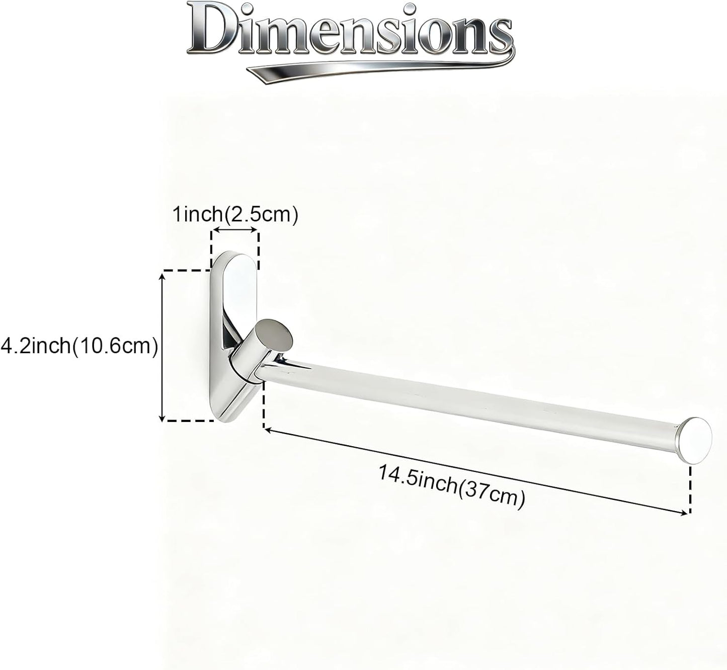 Wall Mounted Drying Rack, NEWRAIN Stainless Steel Folding Laundry Hanging Rack, Chrome Swivel Space Saving Clothes Hanger Rack for Bedroom Bathroom Laundry