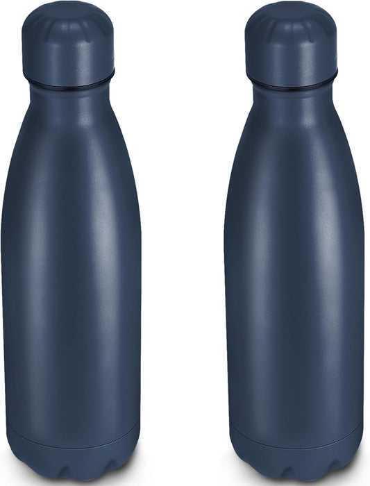 25oz Cola-Bottle Shaped Stainless Steel Leak-proof Water Bottle,Double Wall Vacuum Insulated Metal,Travel Mug For Sports Indoors & Outdoors,BPA-Free School Kids Flasks,Navy(2 Pack)