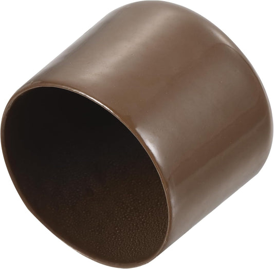 uxcell 20pcs Rubber End Caps 37mm ID Vinyl PVC Round Tube Bolt Cap Cover Screw Thread Protectors Brown