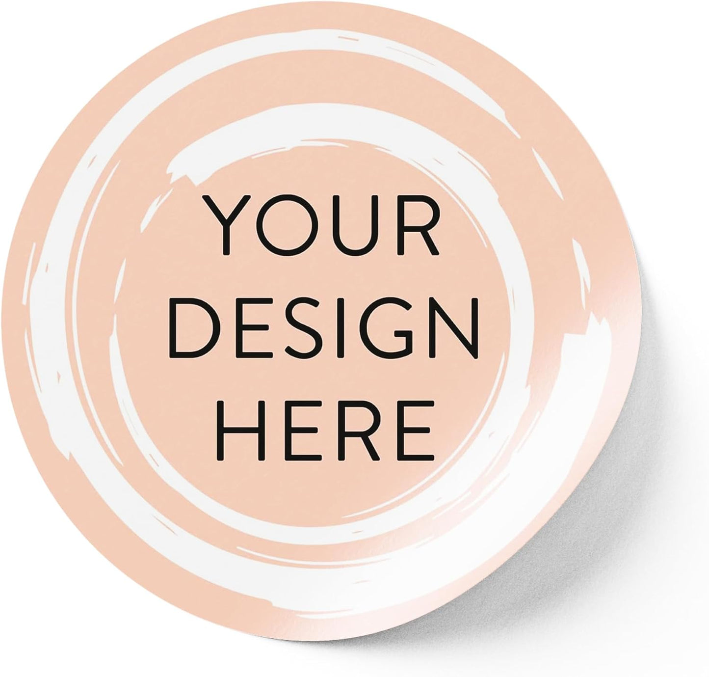 100 Custom Vinyl Stickers - Upload Your own Image, Text, Design, Logo - Personalized Logo Labels for Handmade, Packaging, Bottle, Jars, Candle, Brand Stickers (Peach, 3x3)