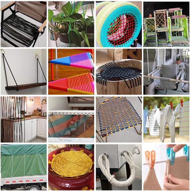 Travel Clotheslines Lightweight Strong Cords for Anchors Towing DIY Crafts Strings Secure Equiment Kit Ropes White 33ft Pack 2