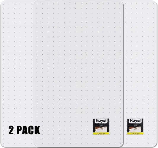 Kuyal Office Chair Mat for Carpet, Set of 2, 40x48 Clear Heavy Duty Computer Chair Mat, Under Desk Protector Carpeted Floors Mat, Easy Chair Movement,Ship Flat