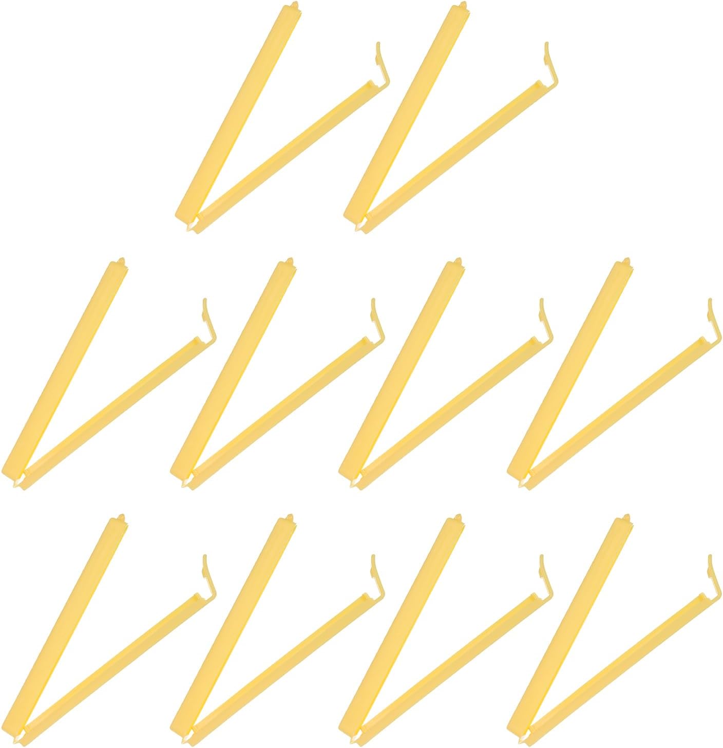 PATIKIL Sealing Clips 4.3 Inch, 10 Pack Reusable Plastic Bag Clip Clamp Sealer for Food Storage Snack Bag Home Kitchen, Yellow