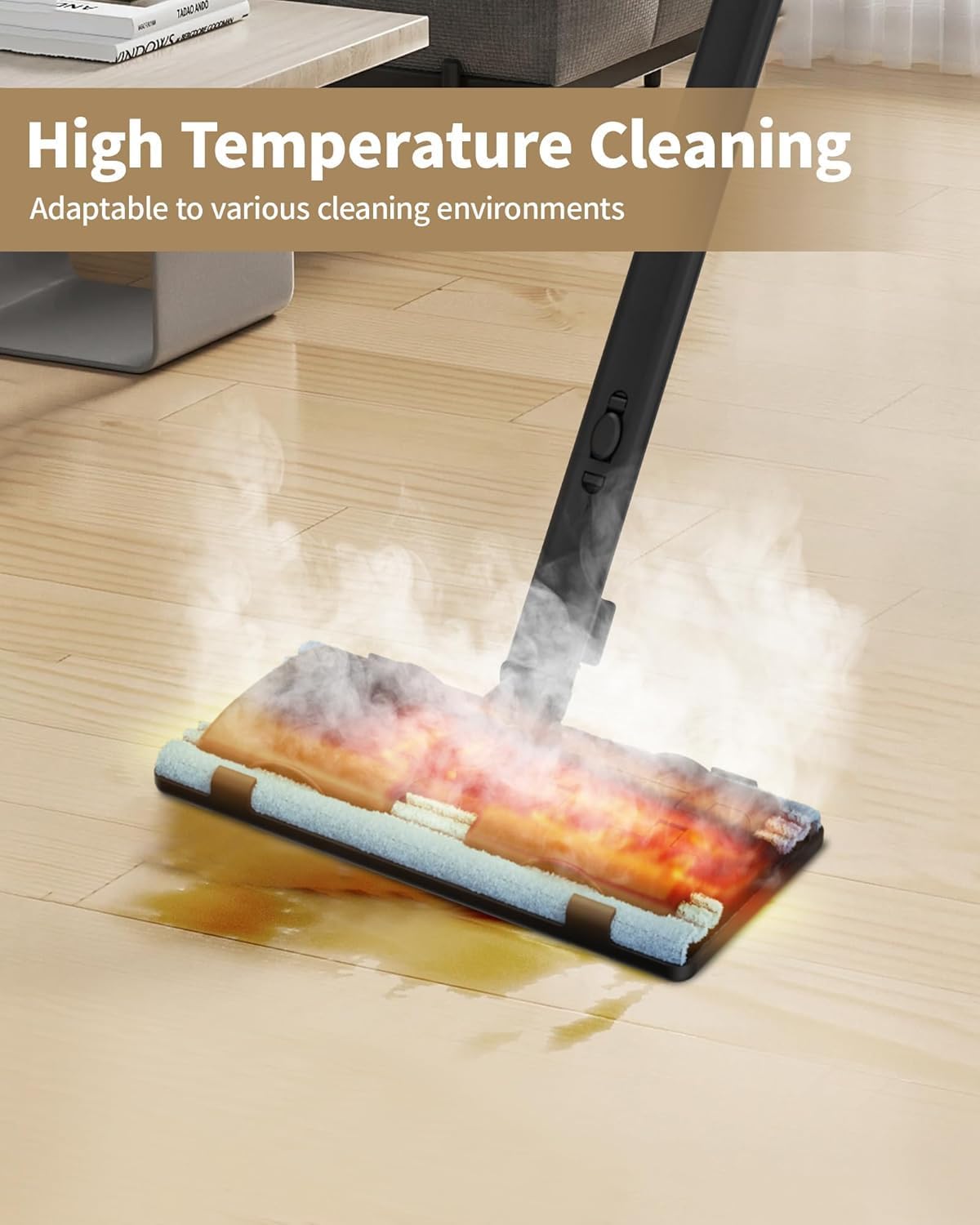 Steam Cleaner for Carpet, 293°F 58 PSI Powerful Multipurpose Steam Mop for Home Use, 50Oz Capacity, Heavy Duty Steamer for home, Handheld Steamers, Floors, Cars, Tiles, Crack Cleaning, Titanium
