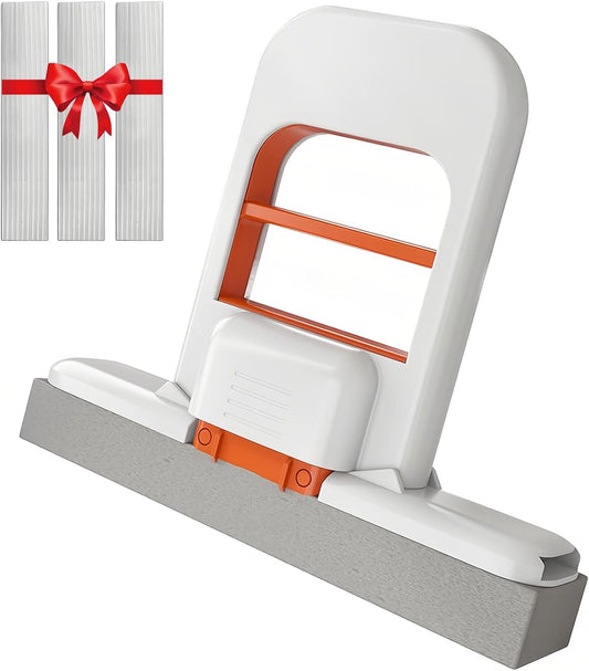 Foldable Mini Desktop Mop – Portable Handheld Duster & Cleaner for Desk, Bathroom, Glass | Reusable Microfiber Pad, Lightweight & Compact for Travel, Office, Home