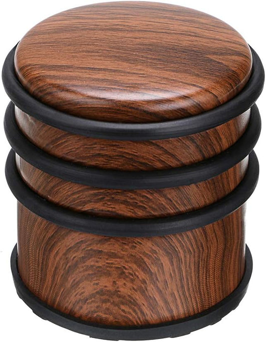 Sumnacon Heavy Duty Floor Door Stopper No Drill, Durability Stainless Steel Door Stops With Anti-skid Rubber- Contemporary Decorative Safety Door Wedge for Home Office Commercial Industrial, WoodGrain