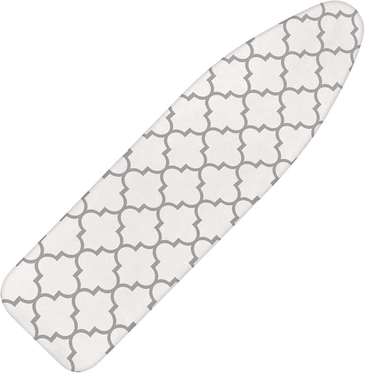 Ironing Board Cover and Pad 15x54 Inch Standard Ironing Board Cover with Elastic Edge and Hook and Loop Fasteners Scorch and Stain Resistant Cotton Ironing Covers with Thick Padding
