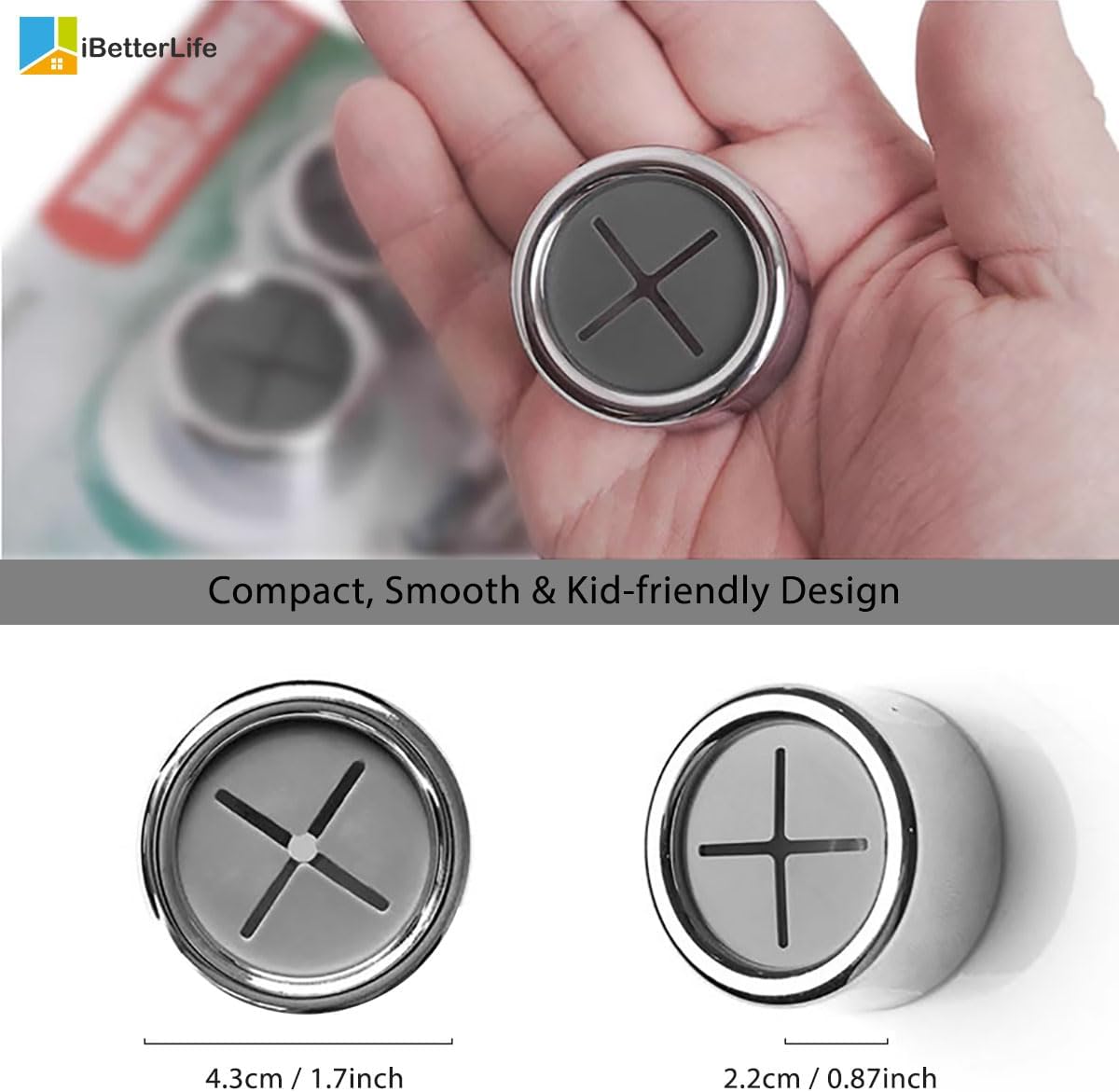 iBetterLife Adhesive Kitchen Towel Hooks - 4 Pack Dish Towel Holder for Cabinet, Push Hand Towel Hook, Dish Cloth Rag Holder for Home Bathrooms, Kitchens, Garages, RV, Within Easy Reach, Matte White