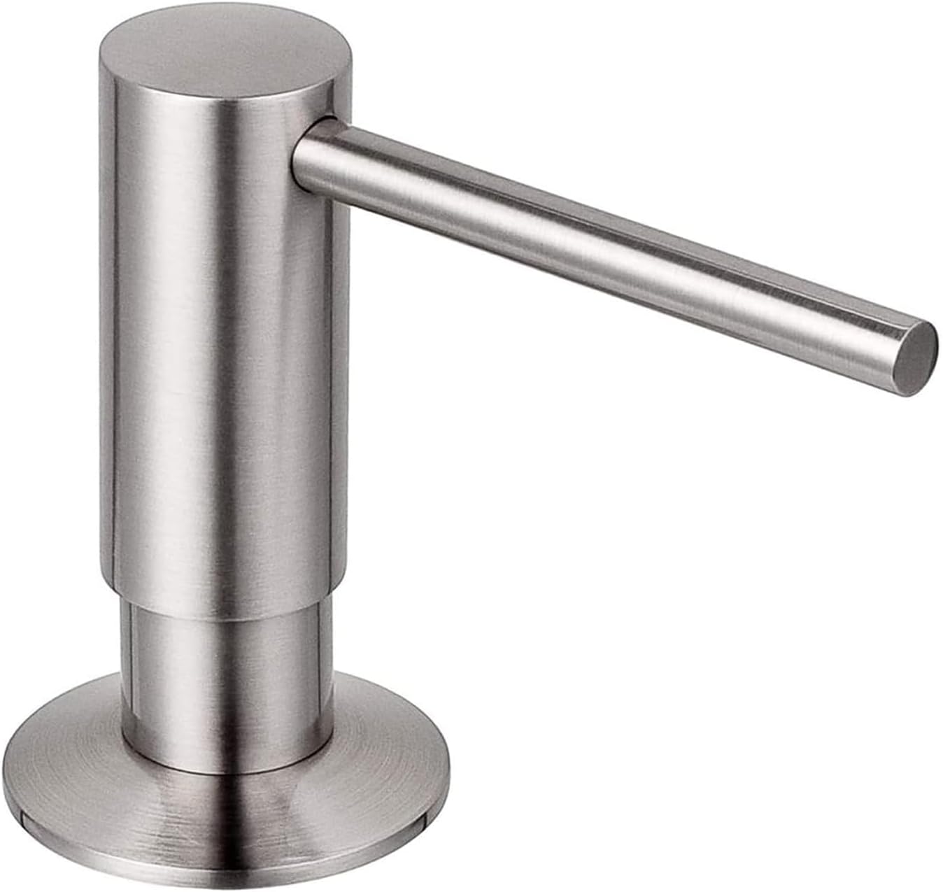 Samodra Sink Soap Dispenser, Metal Pump Head Liquid Lotion Countertop Kitchen Bathroom Soap Dispenser with 12 OZ PET Bottle