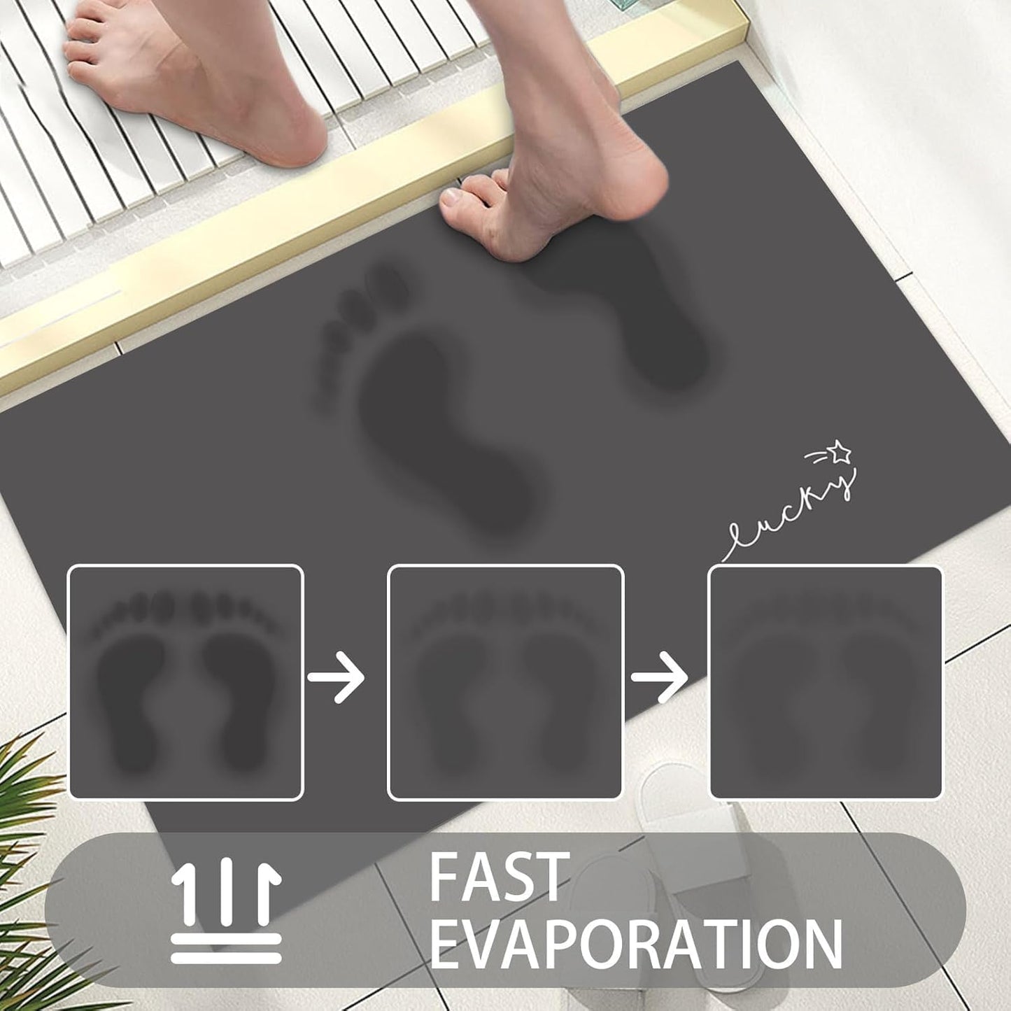 Ultra Thin Door Mat Indoor Entrance, 1/10 in Thin Door Mats for Inside Entry, Non-Slip Rubber Backing Washable Doormat, Fade Resistant, Absorbent, Low Profile Dirt Trapper, 35"X24",Black