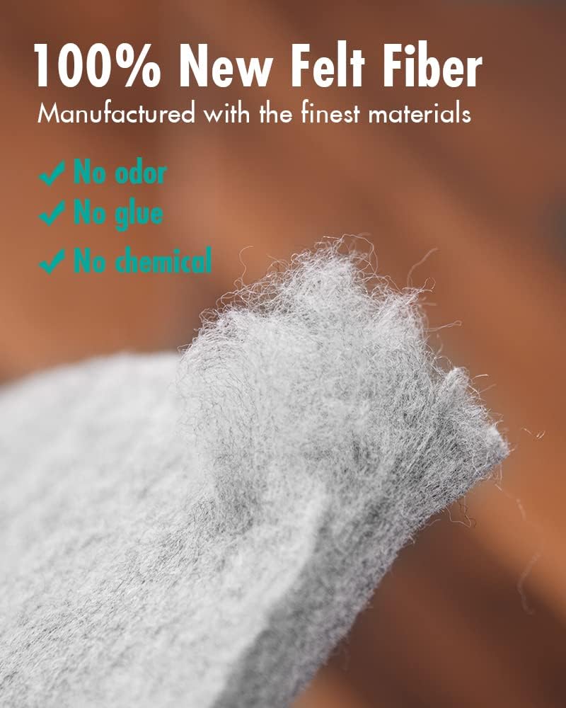 Non Slip Rug Pad Gripper - 5x7 Feet 1/4” Extra Thick Felt Under Rug for Area Rugs and Hardwood Floors,Super Cushioned Non Skid Carpet Padding