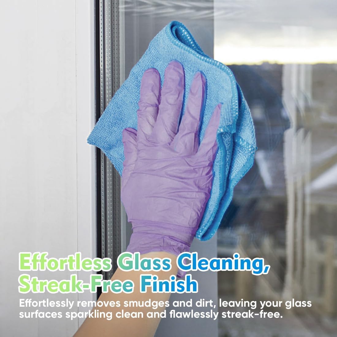 HOMEXCEL Microfiber Cleaning Cloth 20 Pack 11.5 x 11.5 inch Microfiber Towels for Cars Ultra Absorbent Car Washing Cloth Lint Free Streak Free Cleaning Rags for Car, Kitchen Window Blue