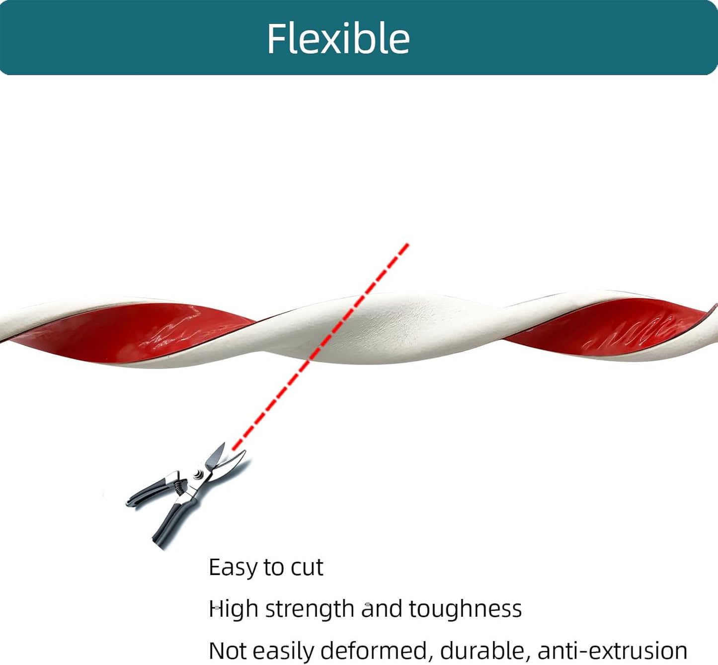 White Rubber Weather Stripping, Self-Adhesive D Shape Rubber Seal for Boat, Auto, RV, Marine, Garage Doors/Window and More, W:0.75"; H:0.375"; L:25Feet