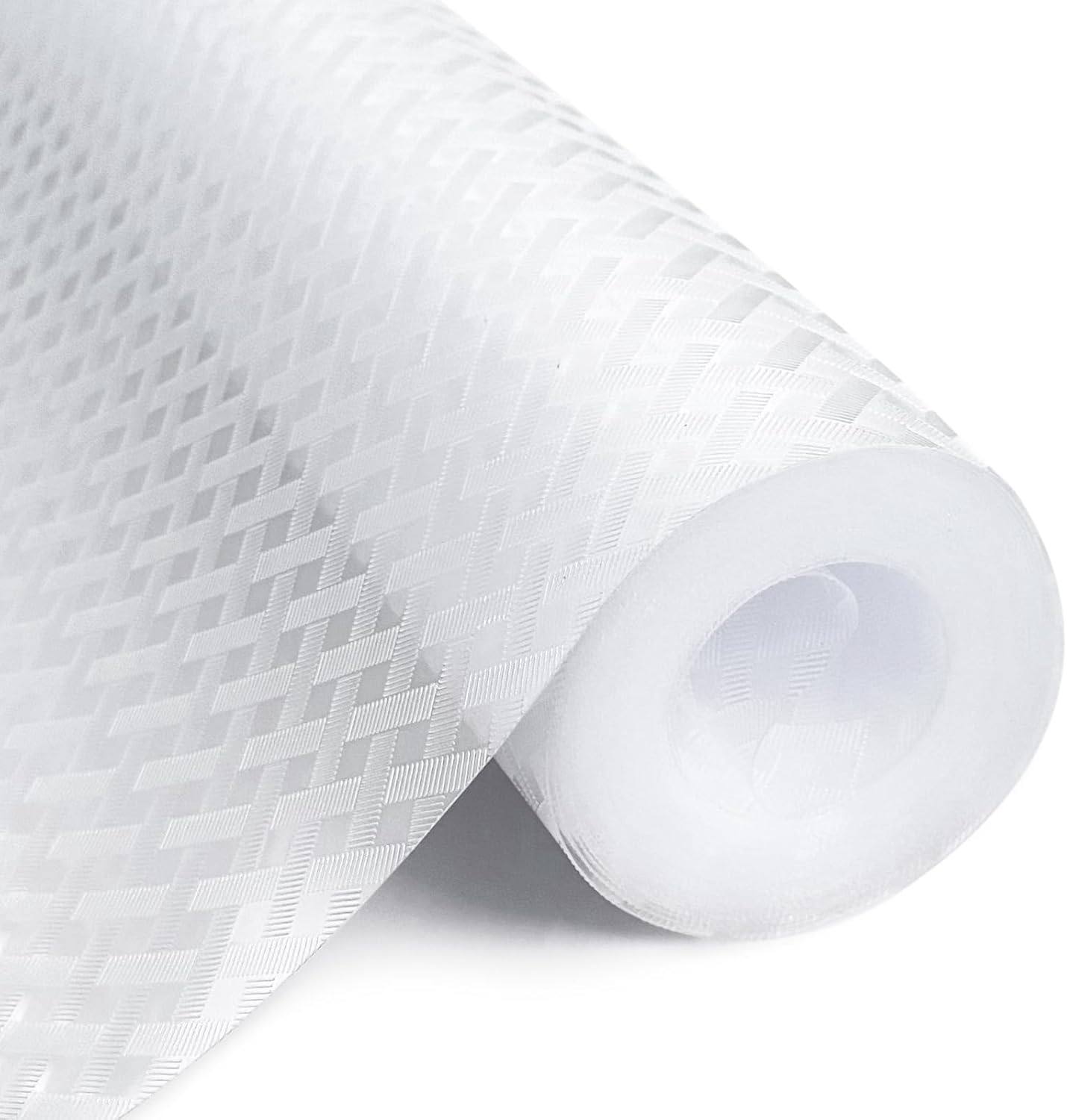 Shelf Liners for Kitchen Cabinets and Drawers, Non-Adhesive and Anti-Slip, Waterproof and Easy to Clean, Durable EVA Cabinet Mat for Refrigerator, Cupboard, Table (Clear, 11.8" W x 196.8" L)