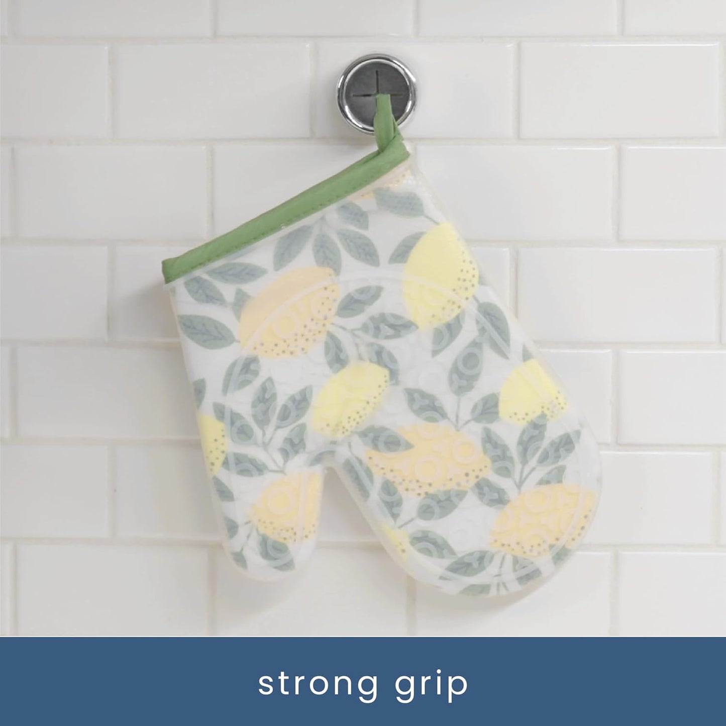 S&T INC. Round Adhesive Push Towel Hooks for Kitchen, Hand and Dish Towels, Grey, 4 Pack