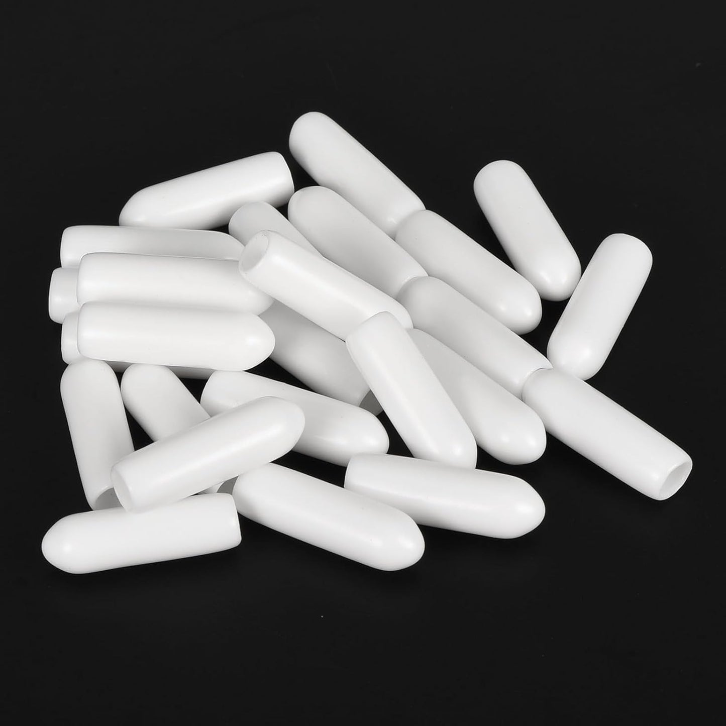 uxcell 20pcs Rubber End Caps 3.5mm ID Vinyl Round End Cap Cover Screw Thread Protectors White