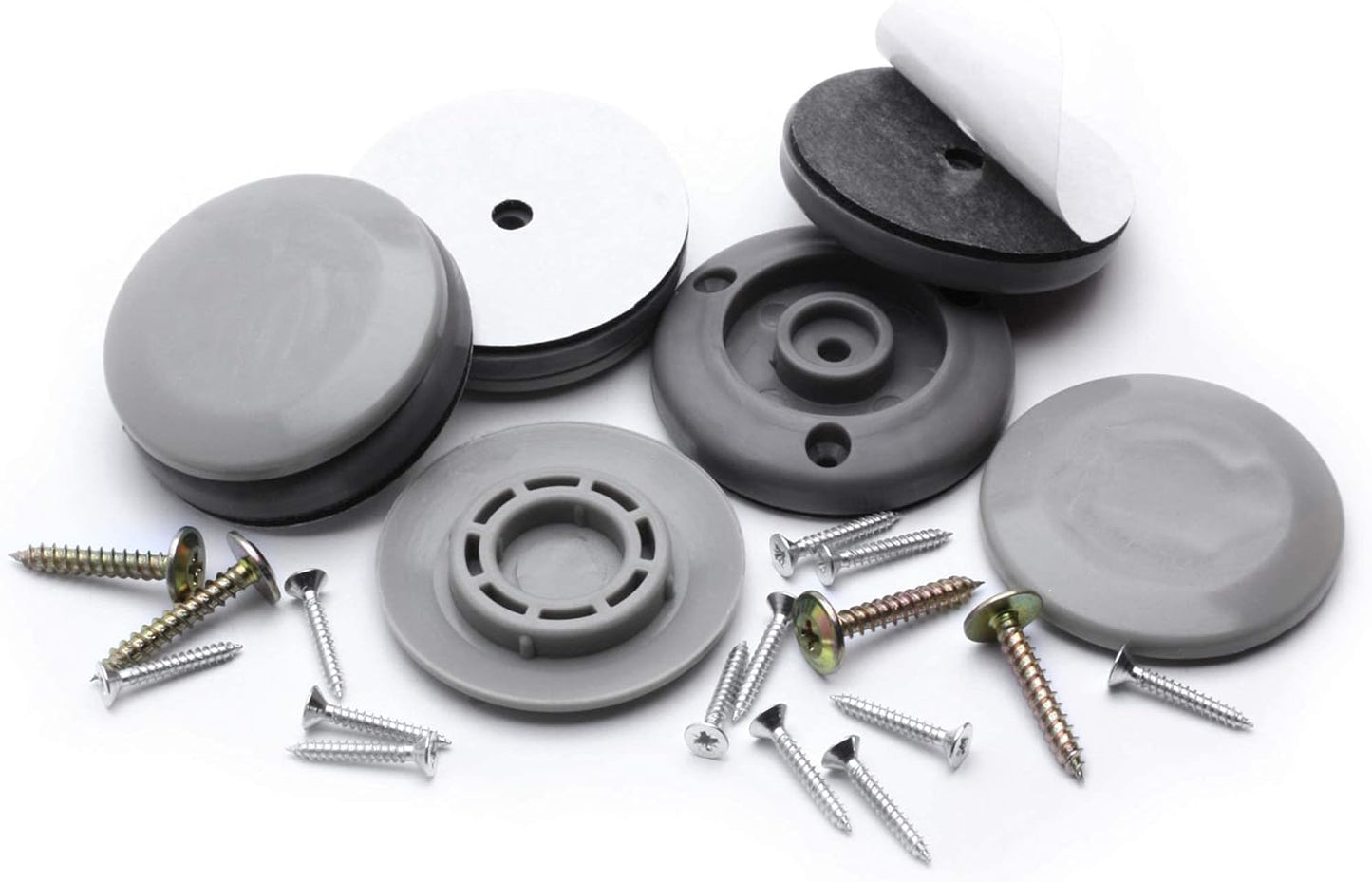 GorillaGlides CB503 2 Inch Furniture Sliders/Screw On Glide Floor Protectors (Set of 4 Glides) Large Furniture Feet Glides for Carpet and Hard Surface Sliding, Round