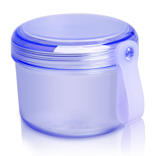 Large Denture case, No-Leak Denture Bath Box Denture Cup, Retainer Cleaning Box, Complete Clean Care for Dentures, Clear Braces, Mouth Guard, Night Guard & Retainers (transparent blue)