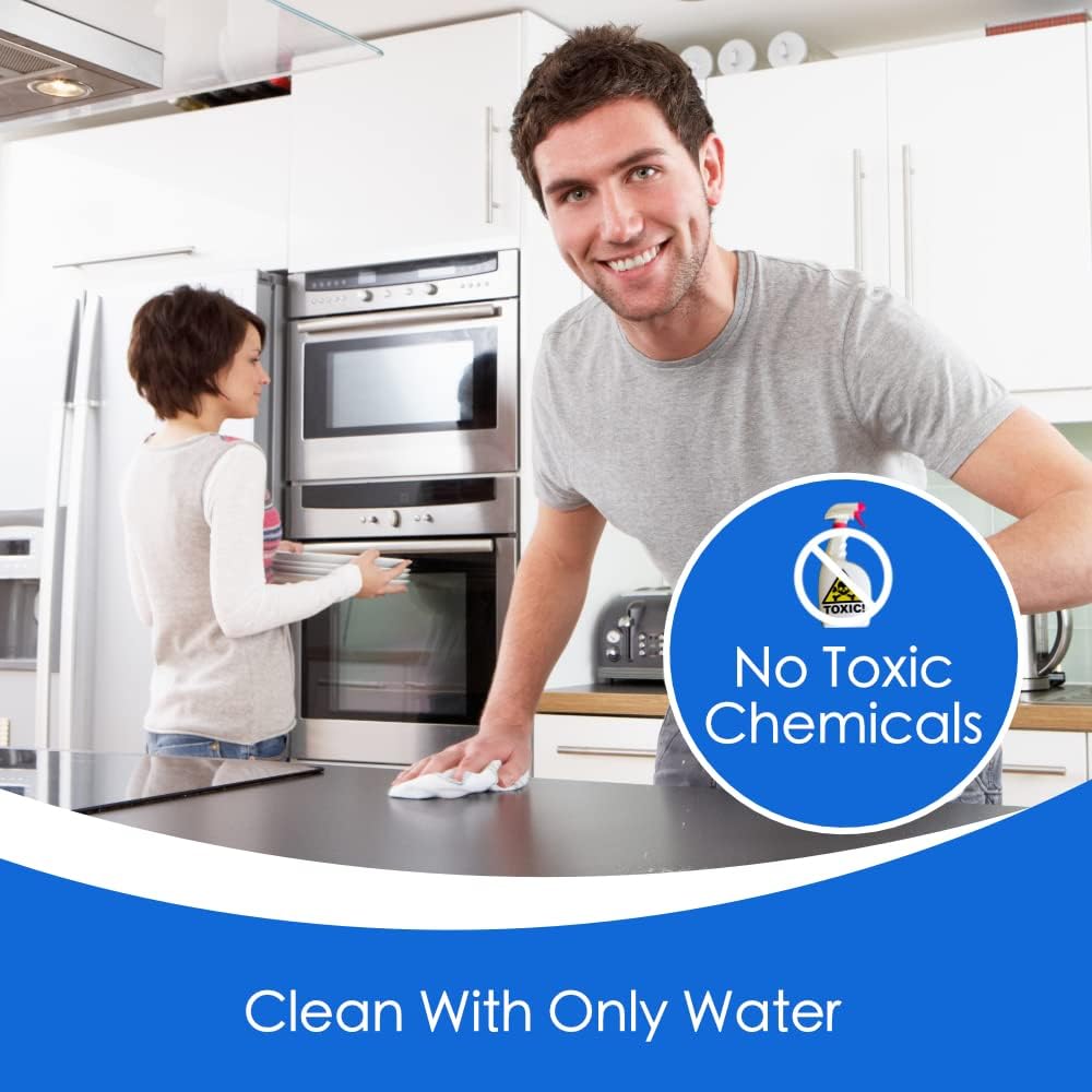 Microfiber Magic 4 Pack Glass & Mirror Cleaning Cloths - Streak Free, Lint Free, Perfect for Cars & Windows