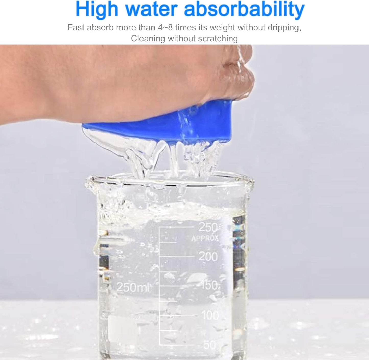 Super Absorbent Sponge Durable Stuff PVA Sponge Box High Water Absorbability Use in Car Boat Kayak After Shower Pick up Liquid Like Vacuum Cleaning Supplies (6 Blue Suction Sponges/Saver Pack)