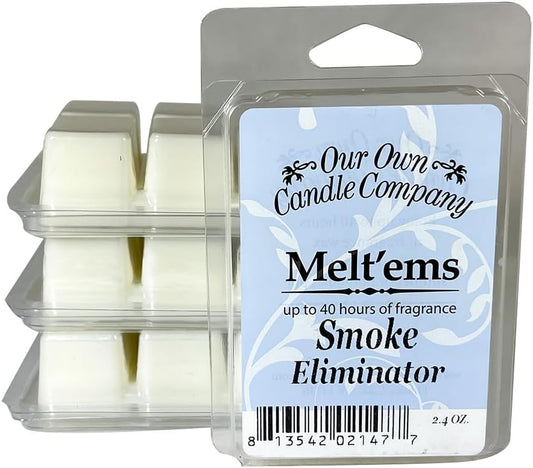 Our Own Candle Company Premium Wax Melt, Smoke Eliminator Scent, 6 Cubes, 2.4 oz (4 Pack)