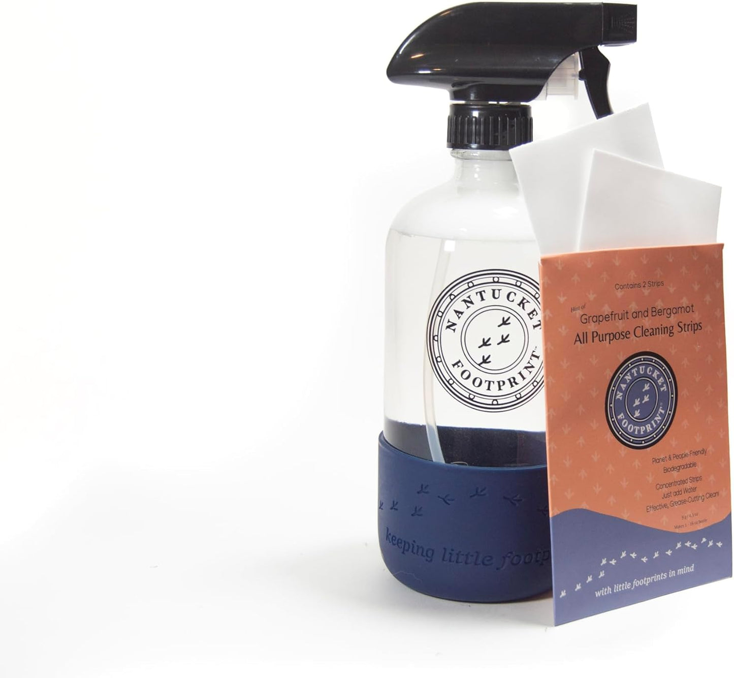 All Purpose Cleaning Spray - 16 oz - Just-Add-Water - 2 Concentrated Cleaning Strips + 16 oz Reusable Glass Spray Bottle