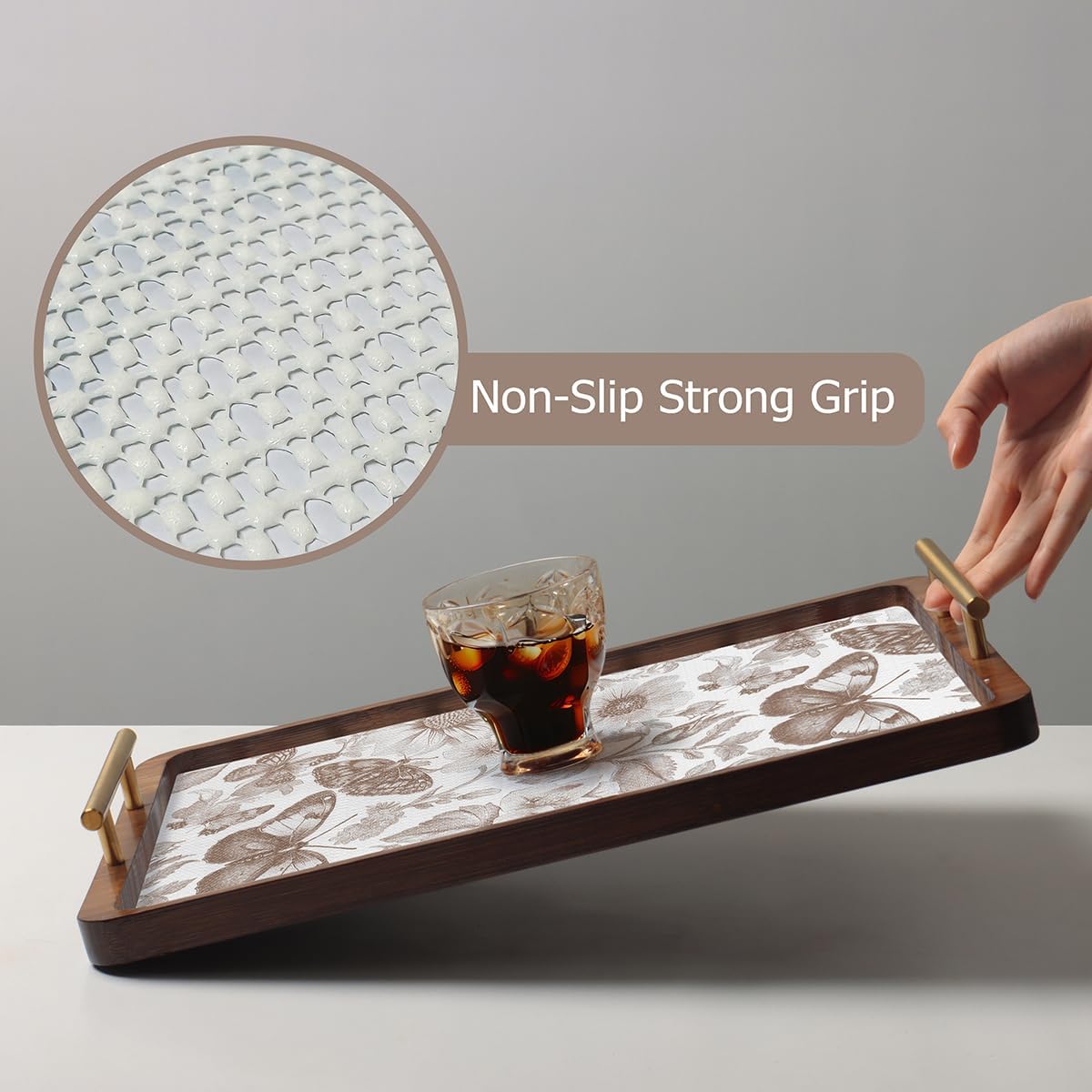 Drawer and Shelf Liner for Kitchen Cabinets,Non-Adhesive Cabinet Liner,Non Slip Waterproof Drawer Liner,Easy to Clean Strong Grip Kitchen Liner for Cupboard,Dresser,Shelves,(12In x 10FT)