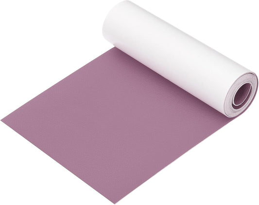 PATIKIL Leather Patches Tape for Furniture, 6.3 x 61 Inch Self Adhesive Vinyl Leather Repair Kit Cover Sheet for Couch, Sofa, Car Seats, Office Chair, Light Purple