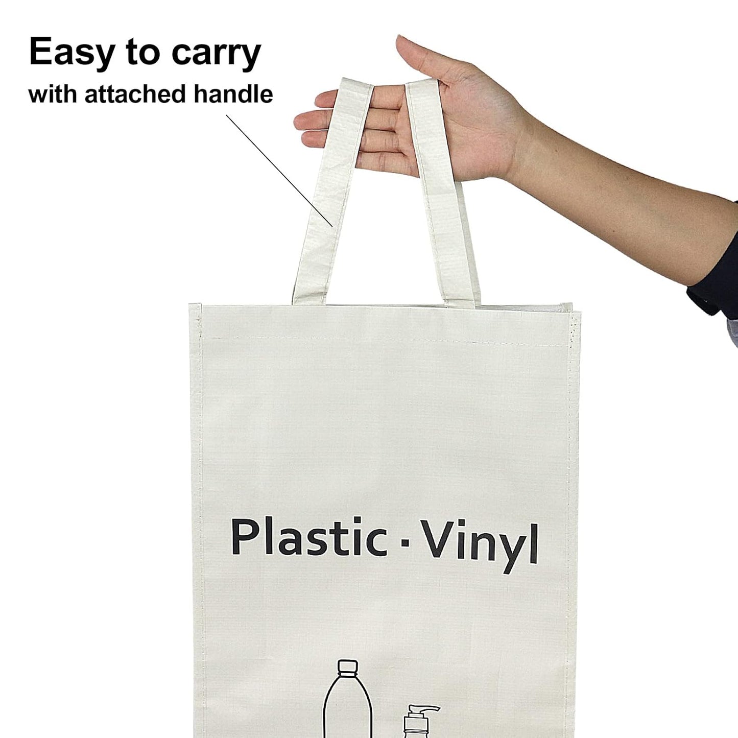 Recycling Bin, Separate Large Recycle Bins for Kitchen - Indoor Home Trash Bin, Recyclable Waste Trash Sorting Organizer, Durable, Washable, Affordable Recycle Bags, 2 Pack