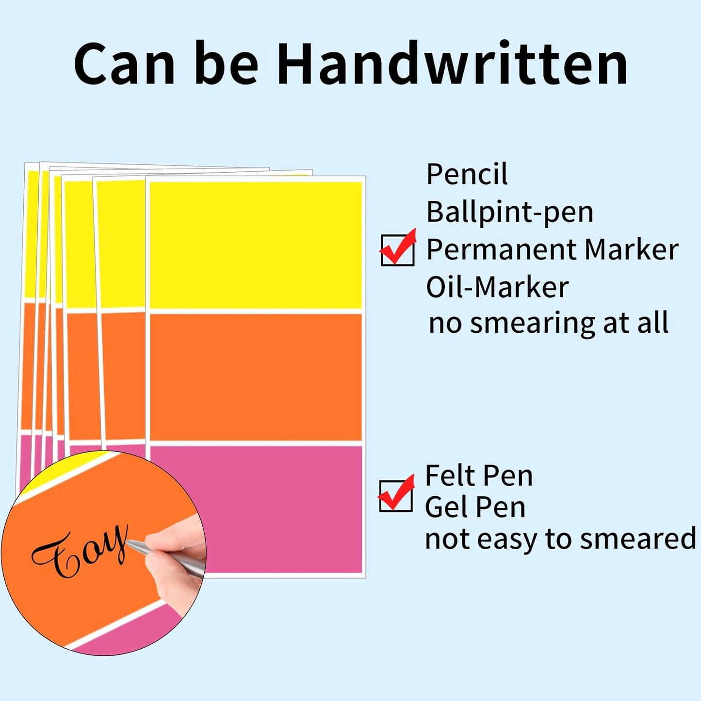 STARLIBOO Removable Colored Labels Stickers, 3X5 Inch Removable Large Label Stickers for Moving Boxes and Storage Bins- Waterproof- Tear Resistant (Multicolor