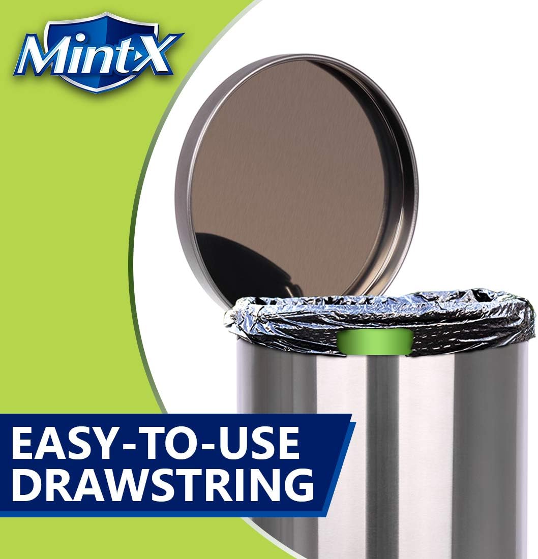 Mint-X Rodent Repellent Outdoor Home and Industrial Trash Bags with Drawstring & Mint-Flex Technology; 33 Gallon, 40 Count, Black