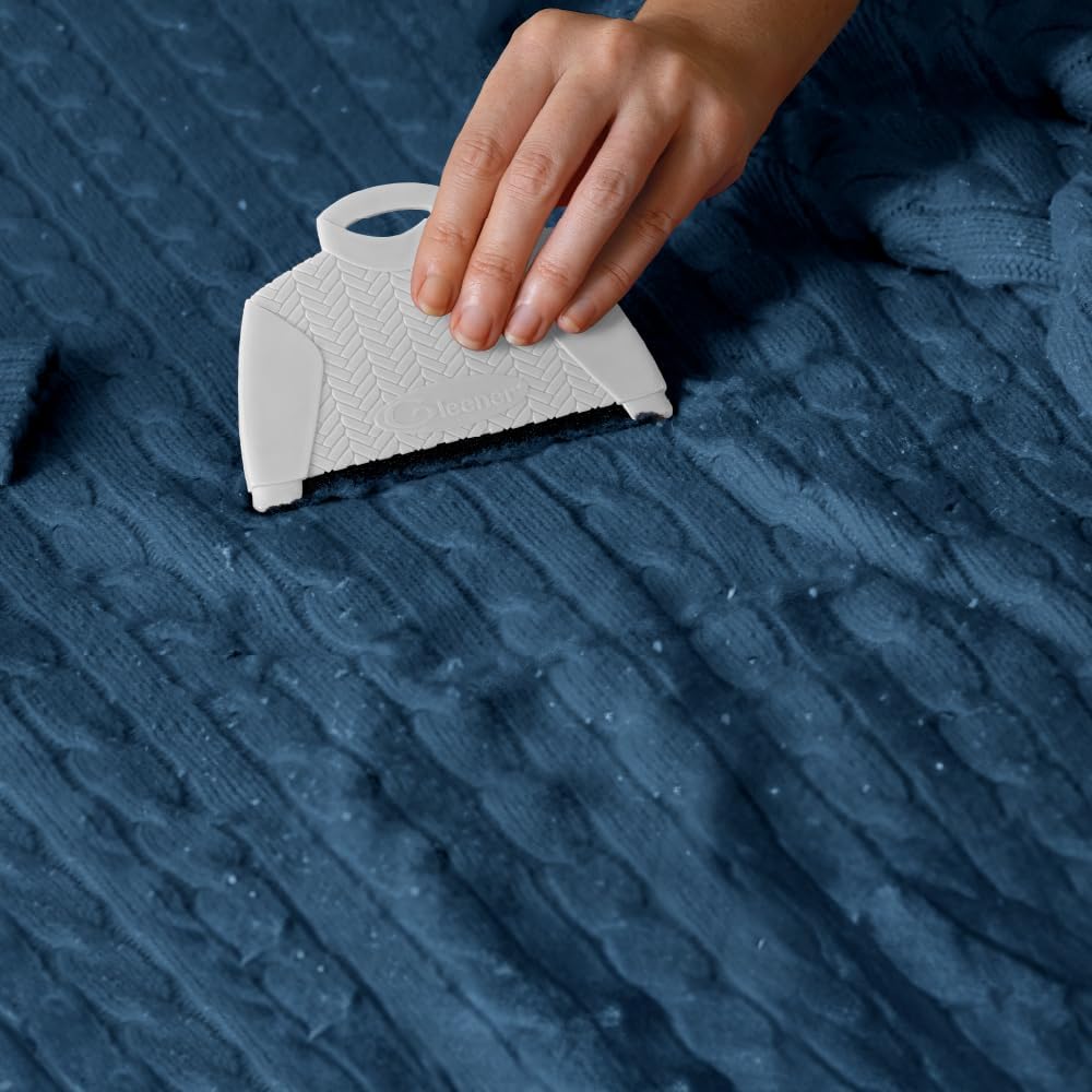 GLEENER Battery-Free Fabric Shaver & Lint Brush + Sweater Saver Gift Bundle | Adjustable Depiller for Clothing & Furniture (Pink Provence)