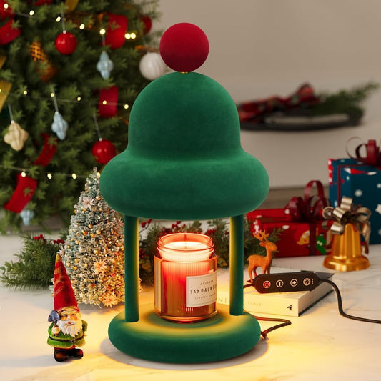 Fuzzy Candle Warmer Lamp with Timer, Dimmable Wax Warmer Lamp, Candle Melter Lamp for Jar Candles, Christmas Birthday Gifts for Mom Women