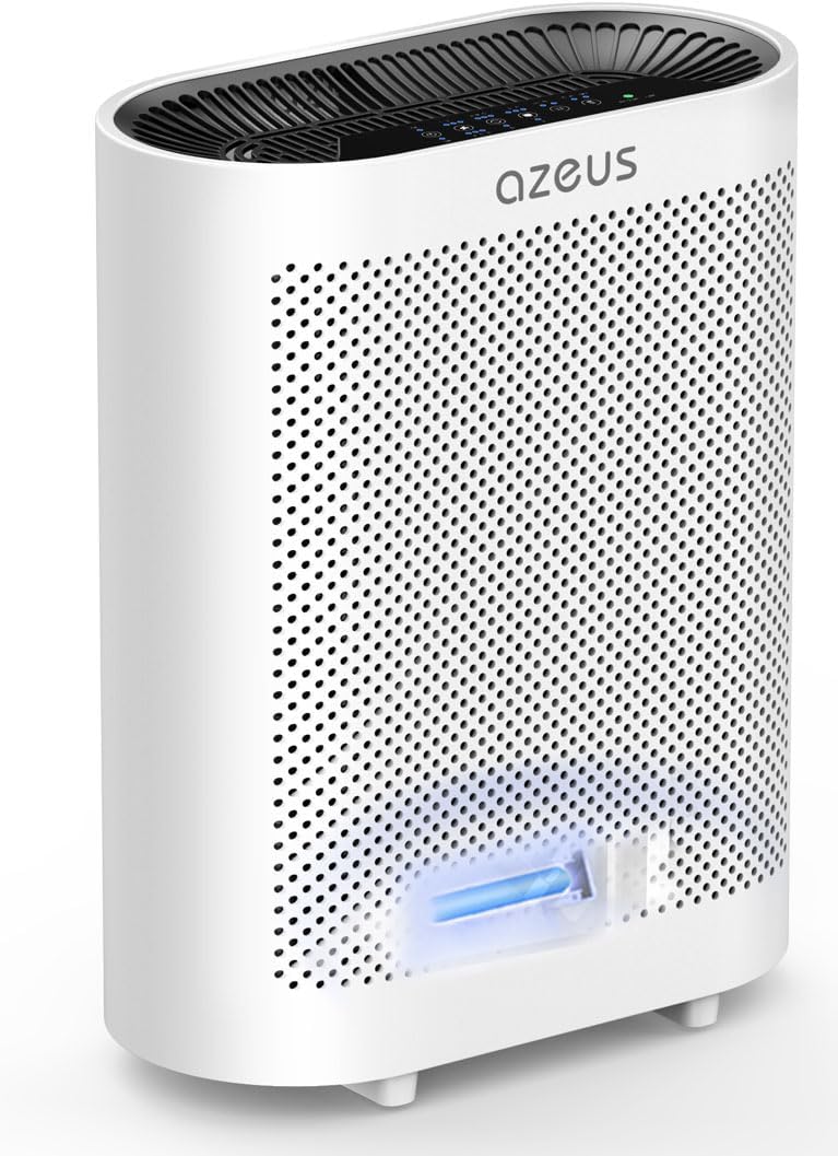 Azeus True HEPA Air Purifier GL-FS32 | 4-Stage Filtration System, Ultra-Quiet Operation, and Air Quality Sensor | Ideal for Large Rooms, Bedrooms, and Offices
