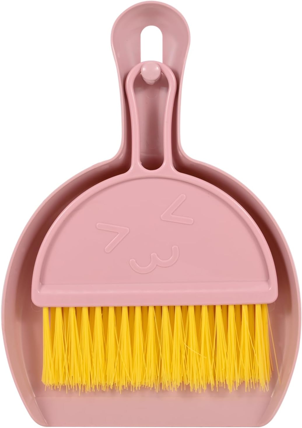 Small Broom and Dustpan Set,mini Compact Portable, for Home, Sofas, Kitchen countertops, Storage Shelves, Office desks, bathrooms, and pet Areas (Pink)