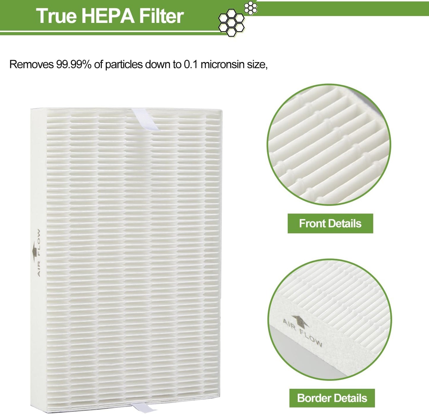 6 Pack HPA300 HEPA Filter Replacement for Honeywell Air Purifiers HPA300 Series, HPA300, HPA304, HPA8350, HPA300VP, HPA3300b, HPA5300, Replace HRF-R3, Pack of 6 HEPA R and 8 Pre filters A HRF-AP1