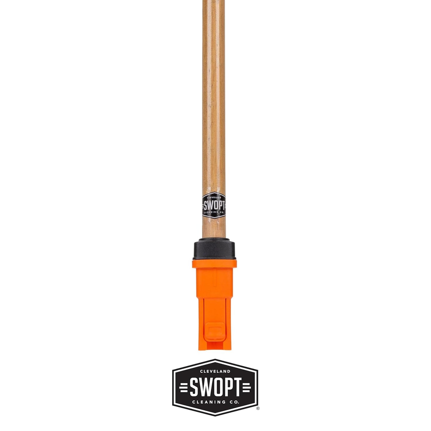 SWOPT Premium 48” EVA Foam Comfort Grip Wooden Handle – Ergonomic Design Eliminates Loose Handles —Interchangeable with All SWOPT Cleaning Products for More Efficient Cleaning and Storage