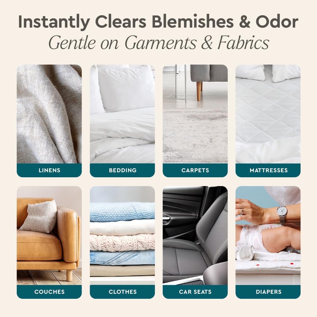 Puracy Laundry Stain Remover for Clothes Laundry - Carpet Stain Remover Carpet Spot Cleaner Couch Stain Remover - Clothes Spray, Free & Clear - Instant Spot Remover, 48 Fl Oz (Pack of 1)