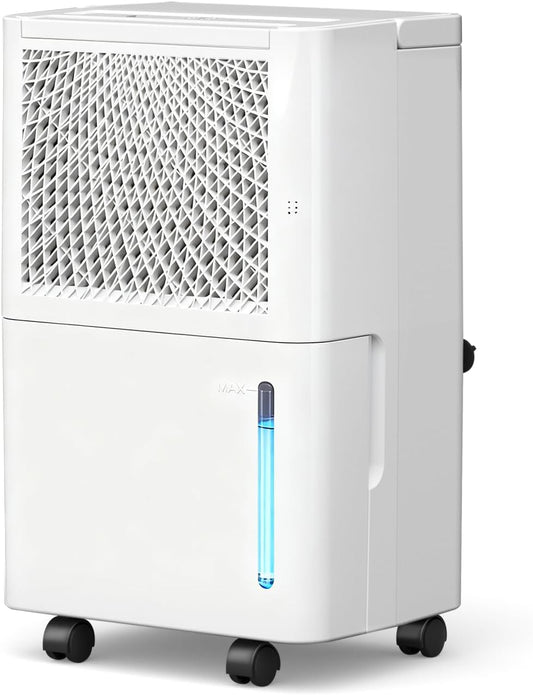 HUMSURE 1500 Sq. Ft 30 Pints Dehumidifier Equipped With Drainage Hose, Automatic Defrosting, for Basement, Home, Bathroom, Bedroom,24-Hour Timer Function