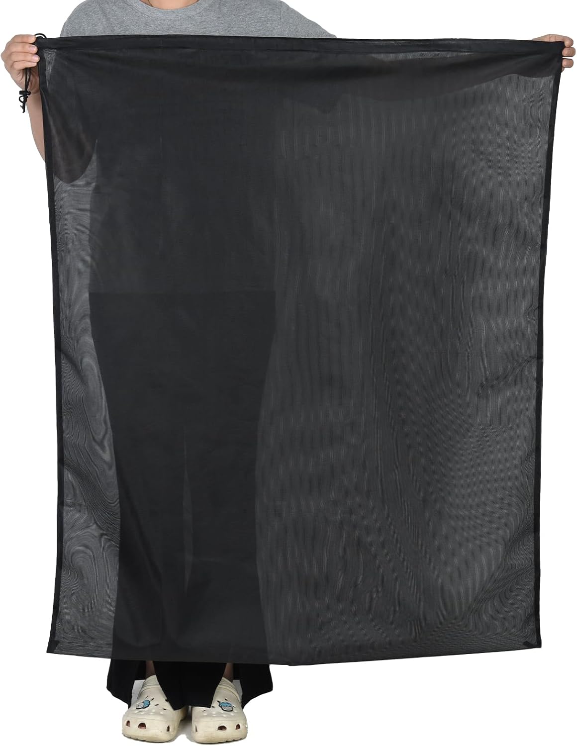 OTraki 2pcs Ex Large Mesh Laundry Bags 36x43 Inch Fine Mesh Washing Bag Drawstring Dirty Clothes Machine Washable Net Laundry Bag Heavy Duty Garment Bag for Home Travel Dorm Black