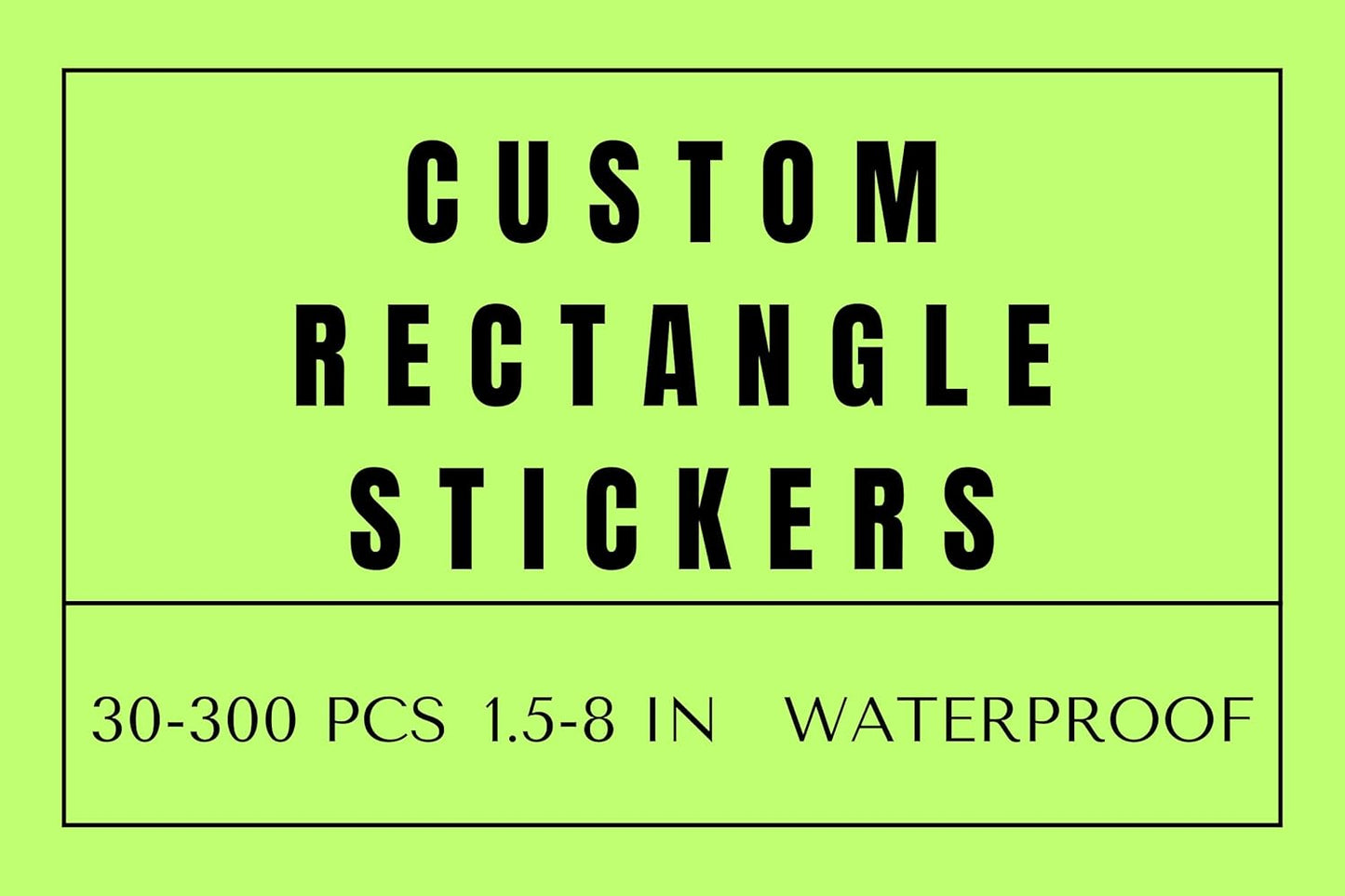 Custom Rectangle Stickers for Business Logo, Custom Rectangle Labels for Candle Jar Coffee, 30-300 pcs, Waterproof Glossy Vinyl Stickers, Upload Your Design (3x2 in)